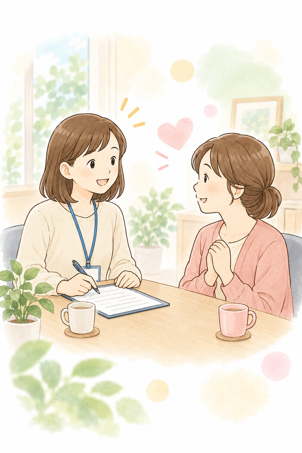 落ち着いた面談室のイメージ